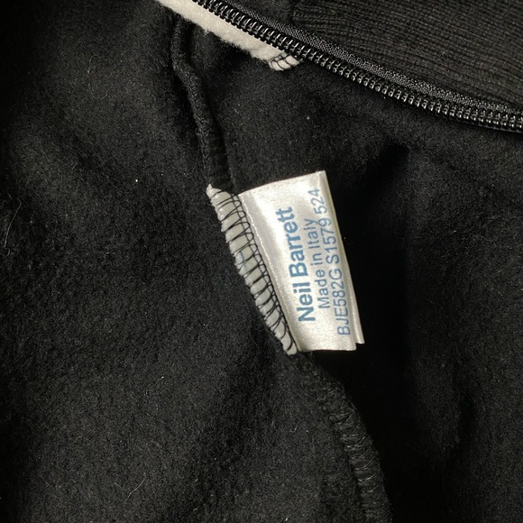 Neil Barrett Thunderbolt Black White Sweater Men’s Size Medium - Picture 7 of 14